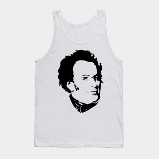 Franz Schubert Black On White Tank Top